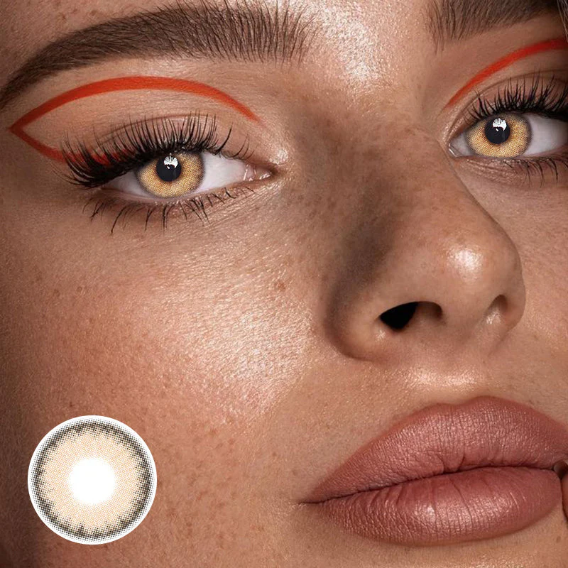 Ares Brown Colored Contact Lenses - Feixum