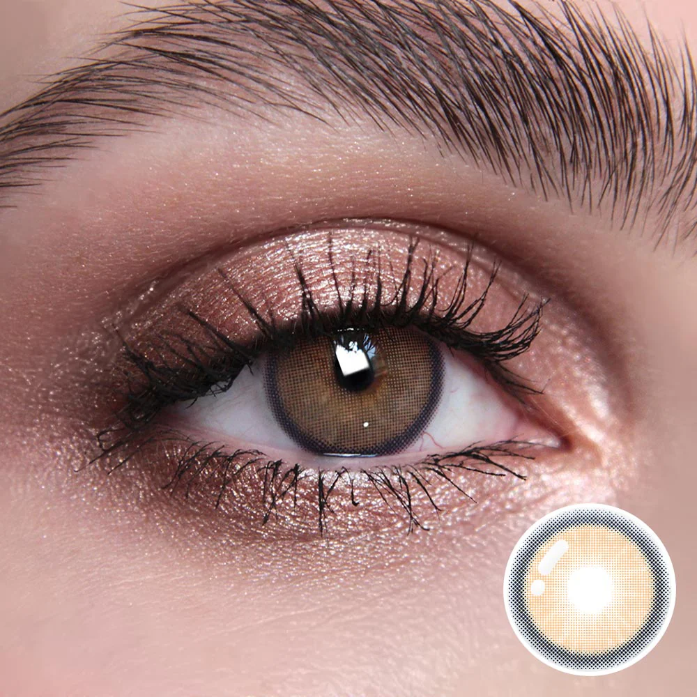 Neala Brown Prescription Colored Contact Lenses - Feixum