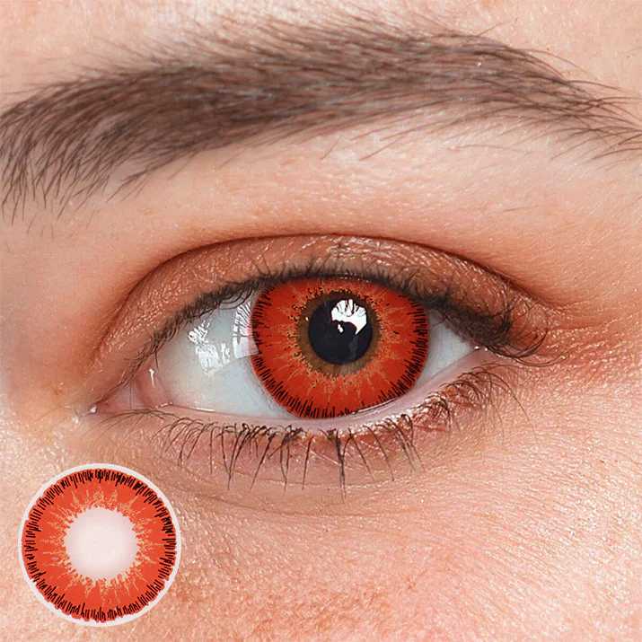 Cosplay Indians Red Colored Contact Lenses - Feixum