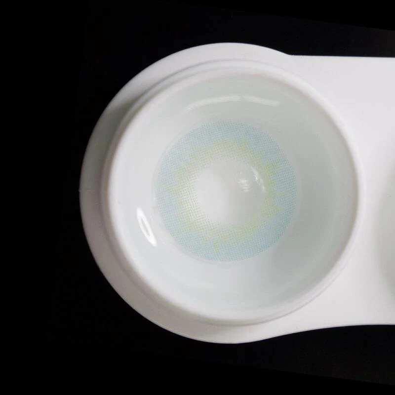 Cherry OCEAN Blue Prescription Colored Contact Lenses - Feixum