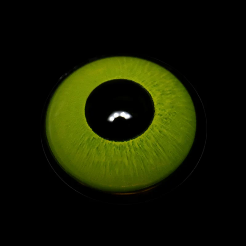 Cosplay Circle Line Yellow Colored Contact Lenses - Feixum