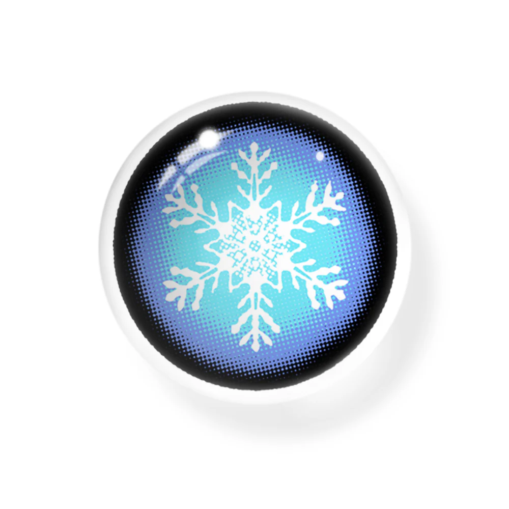 Cosplay Snow Flake Blue Colored Contact Lenses - Feixum