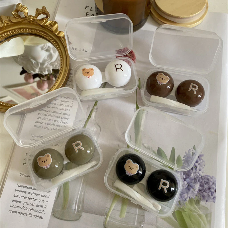 Girl Cold Style Retro Colored Contact Lens Case - Feixum