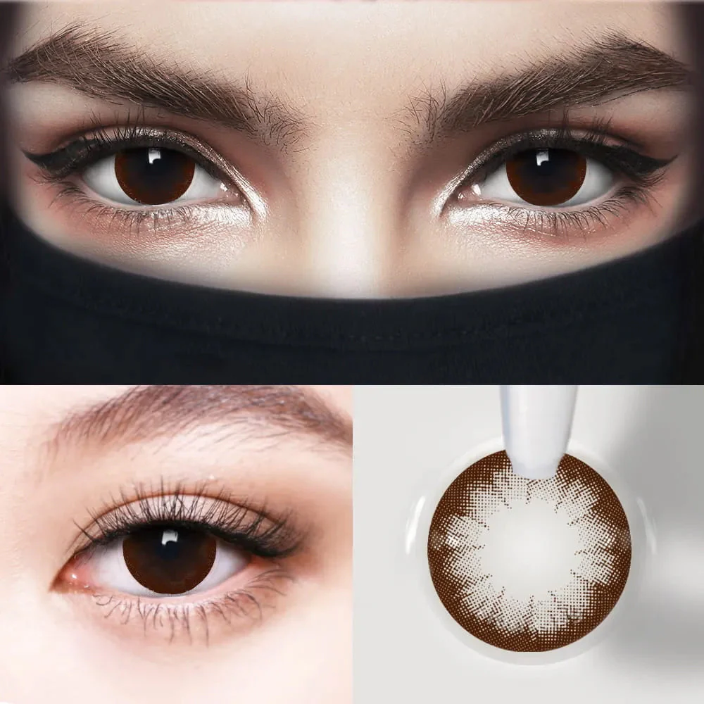 Big Eyes Chocolate Brown Colored Contact Lenses - Feixum