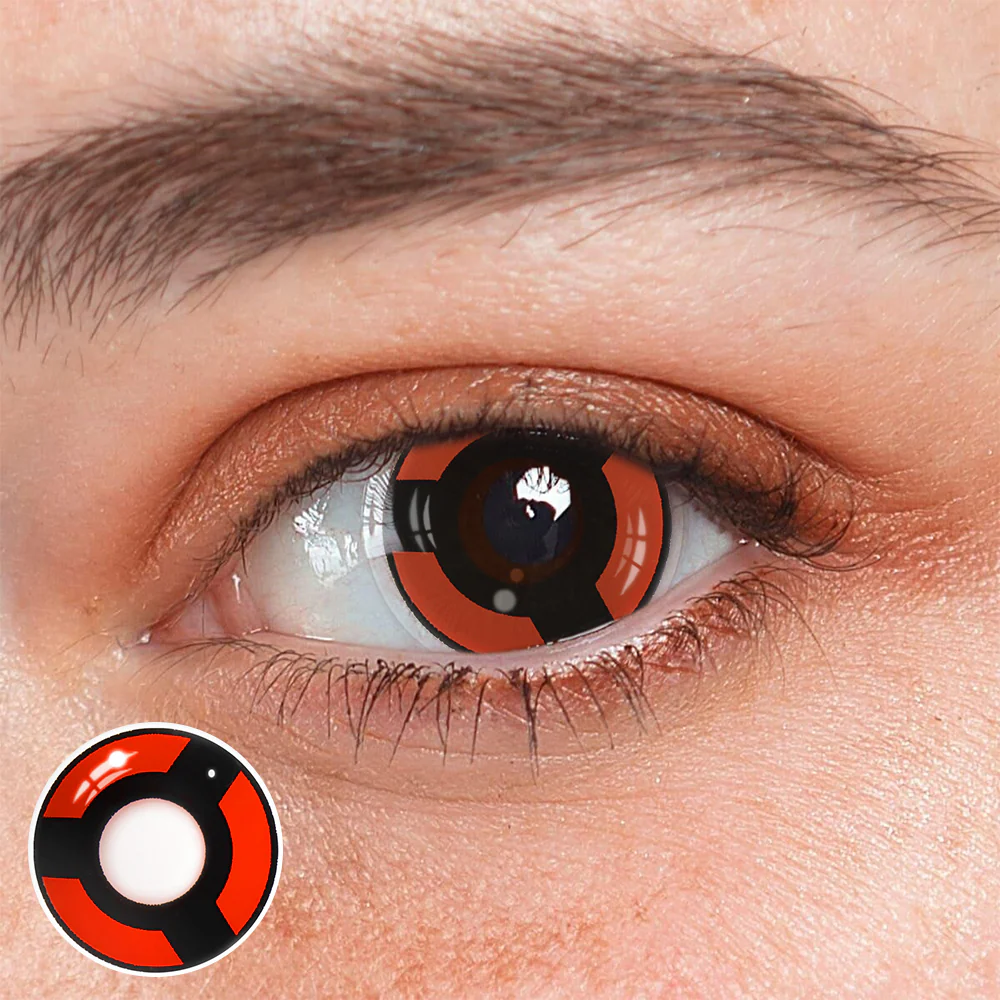 Cosplay NARUTO Uchiha Izuna Shalingan Red Prescription Colored Contact Lenses - Feixum
