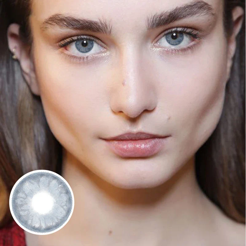 Gem Blue Prescription Colored Contact Lenses - Feixum