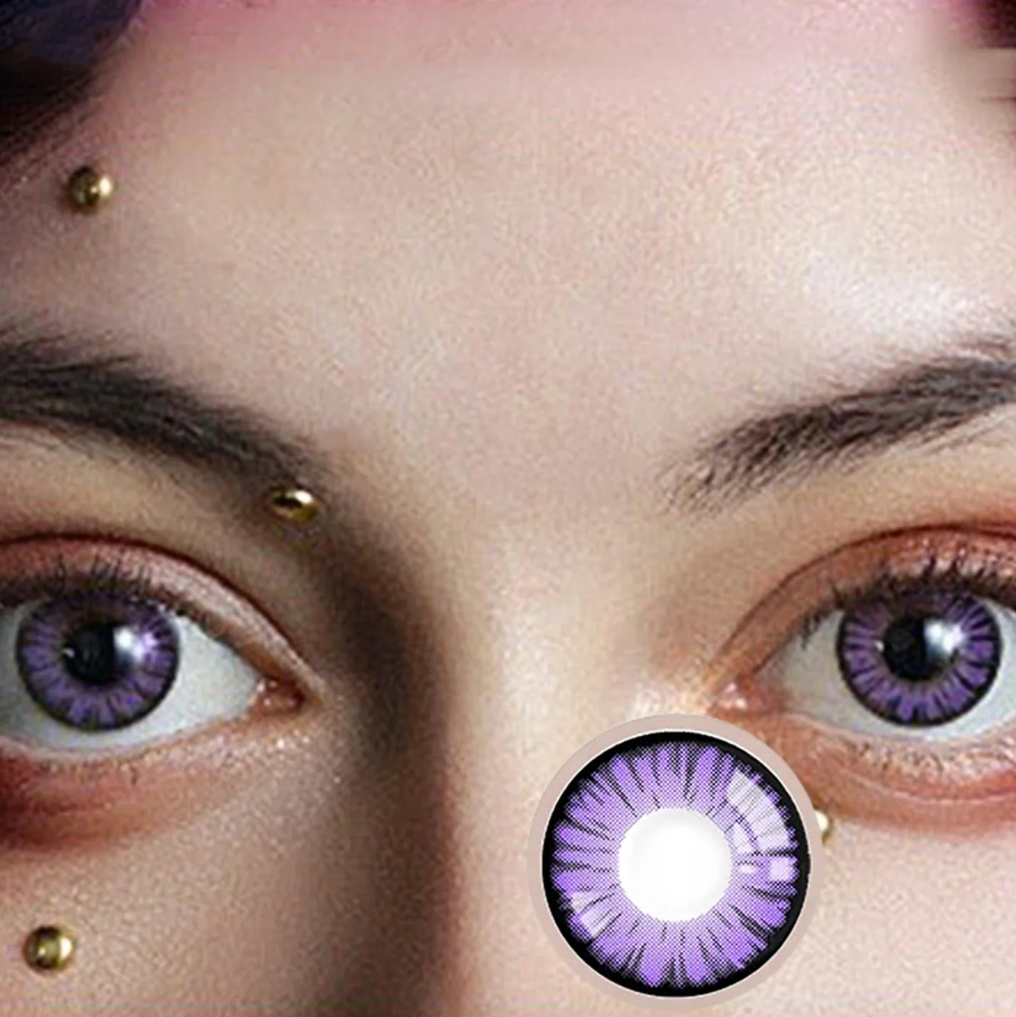Halloween Miracle Light Violet Prescription Colored Contact Lenses - Feixum