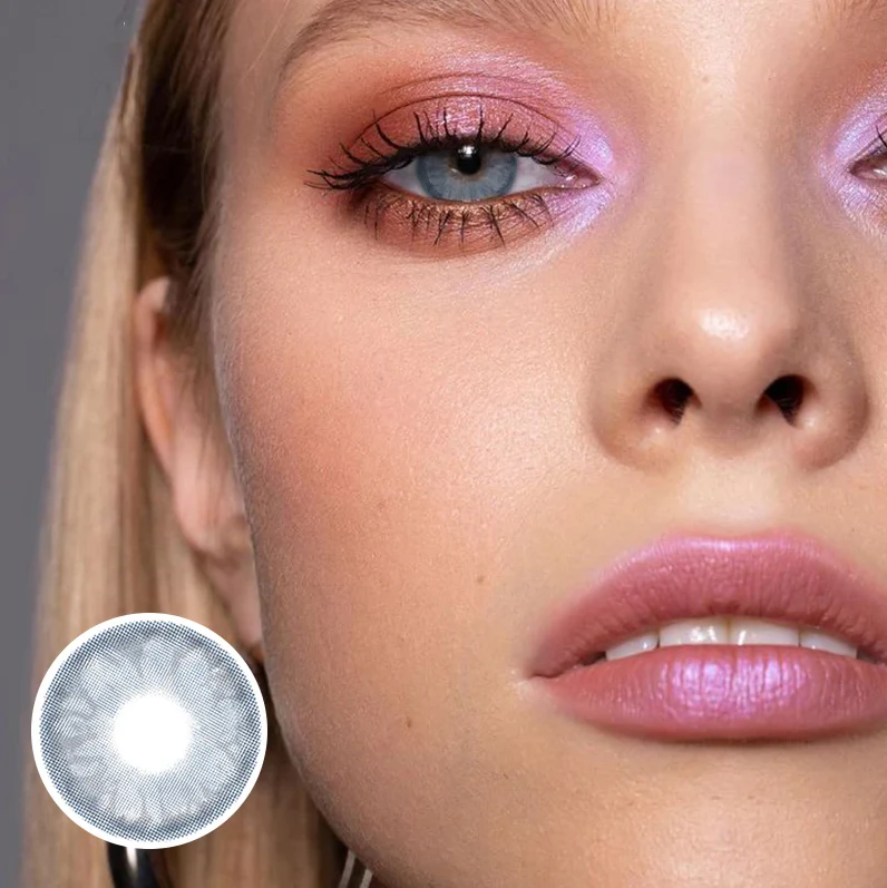 Gem Blue Prescription Colored Contact Lenses - Feixum