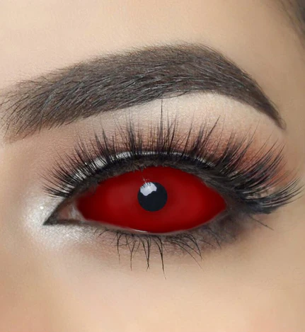 Halloween 22mm Red Sclera Colored Contact Lenses - Feixum