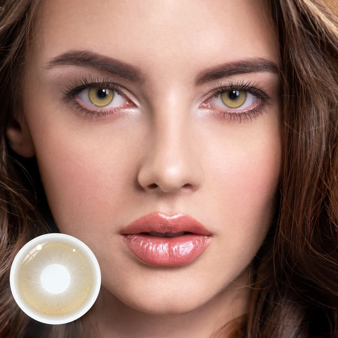 Cosplay Pudding Brown Colored Contact Lenses - Feixum