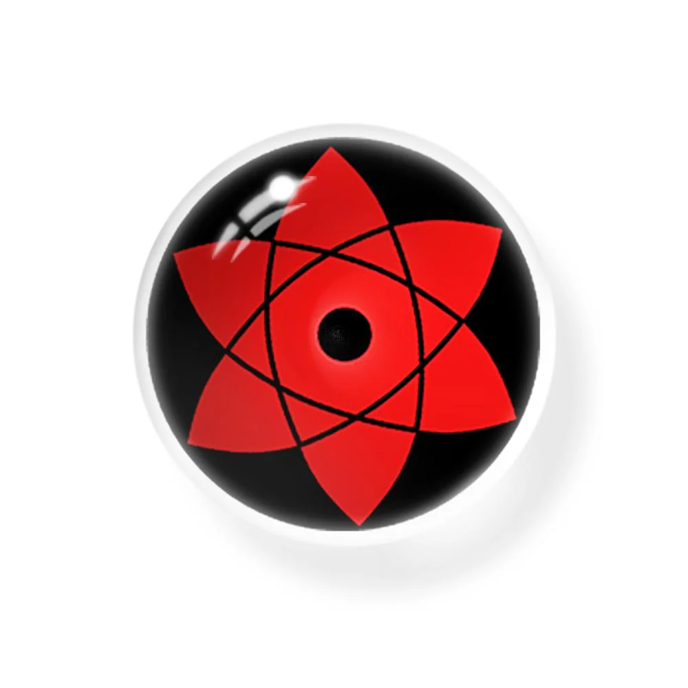 Cosplay Sharingan Uchiha Sasuke Red Colored Contact Lenses - Feixum