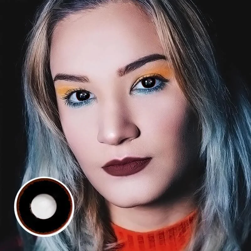 Halloween Hell Raiser Red  Colored Contact Lenses - Feixum