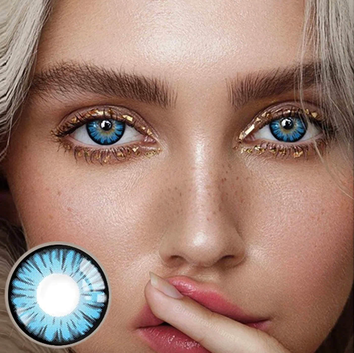Halloween Miracle Tinged Blue Prescription Colored Contact Lenses - Feixum