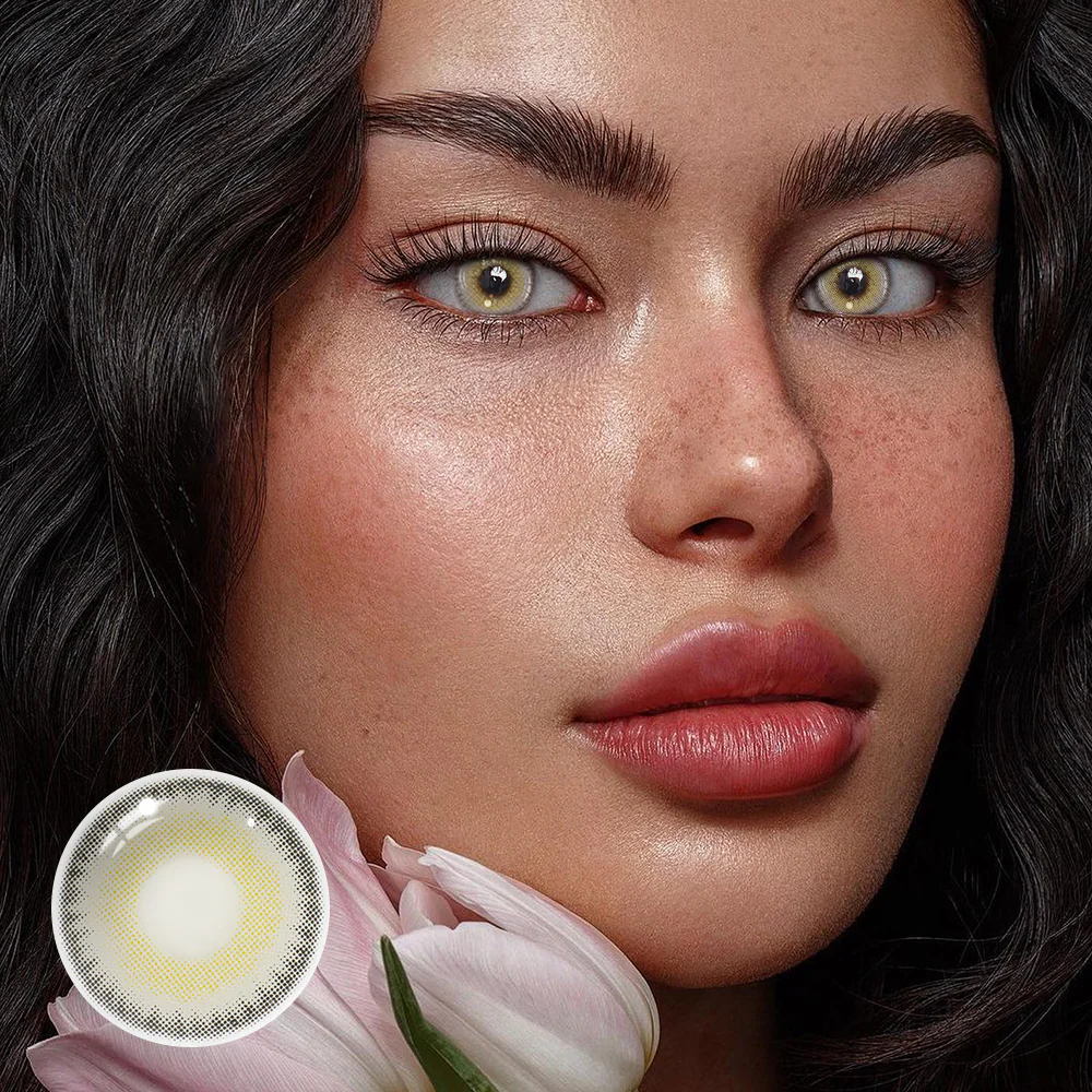 LA GIRL Grey Prescription Colored Contact Lenses - Feixum