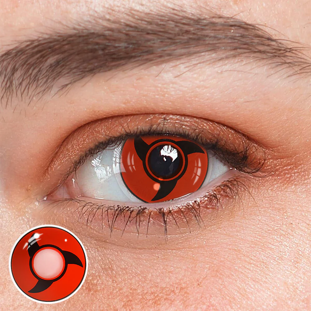 Cosplay NARUTO Mangekyou Red Prescription  Colored Contact Lenses - Feixum