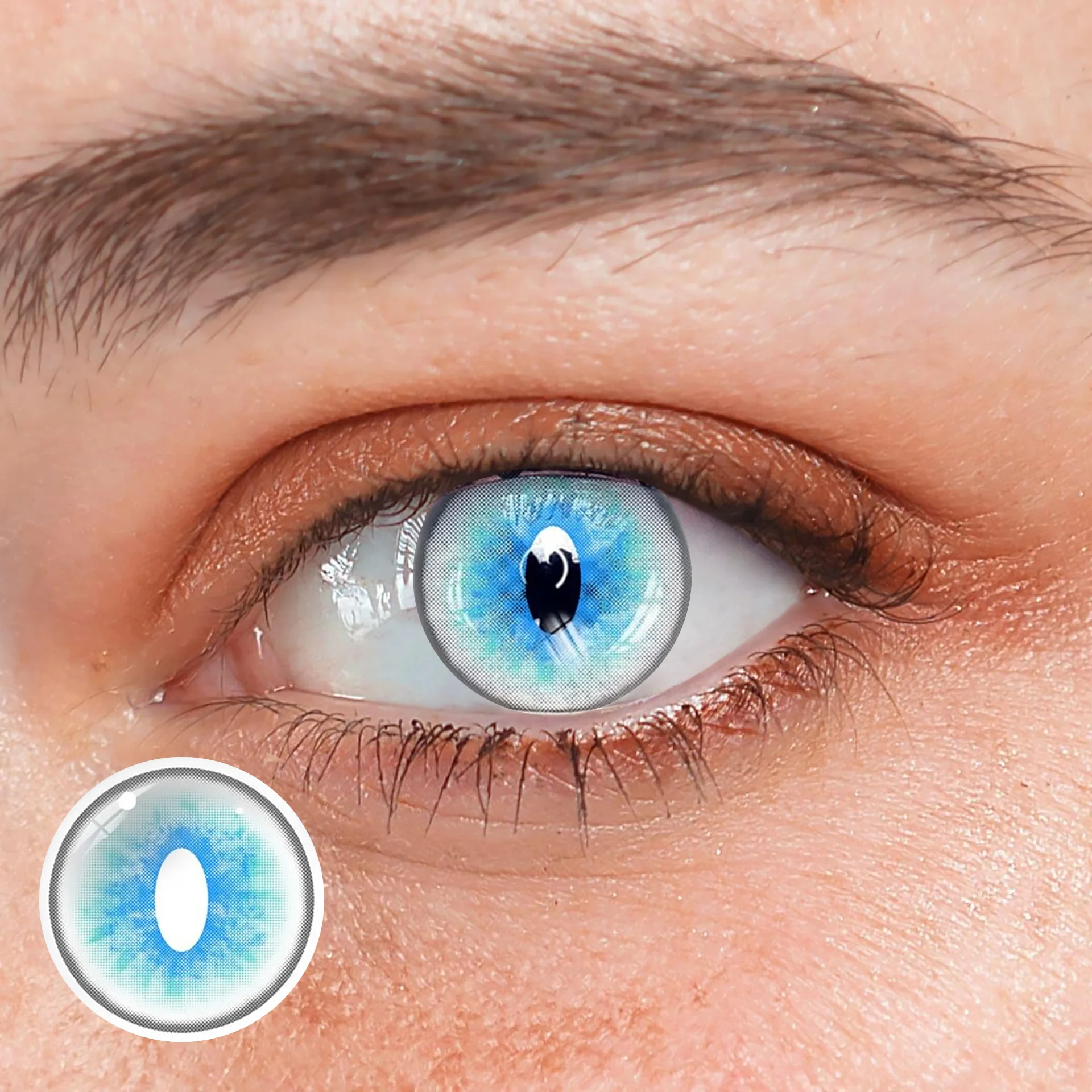 Cosplay Ragdoll Cat Blue Colored Contact Lenses - Feixum