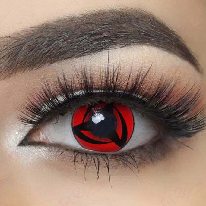 Cosplay Naruto Mangekyo Colored Contact Lenses - Feixum