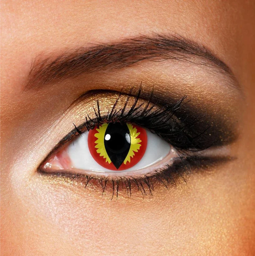 Cosplay Cat Eye Reddish brown Colored Contact Lenses - Feixum