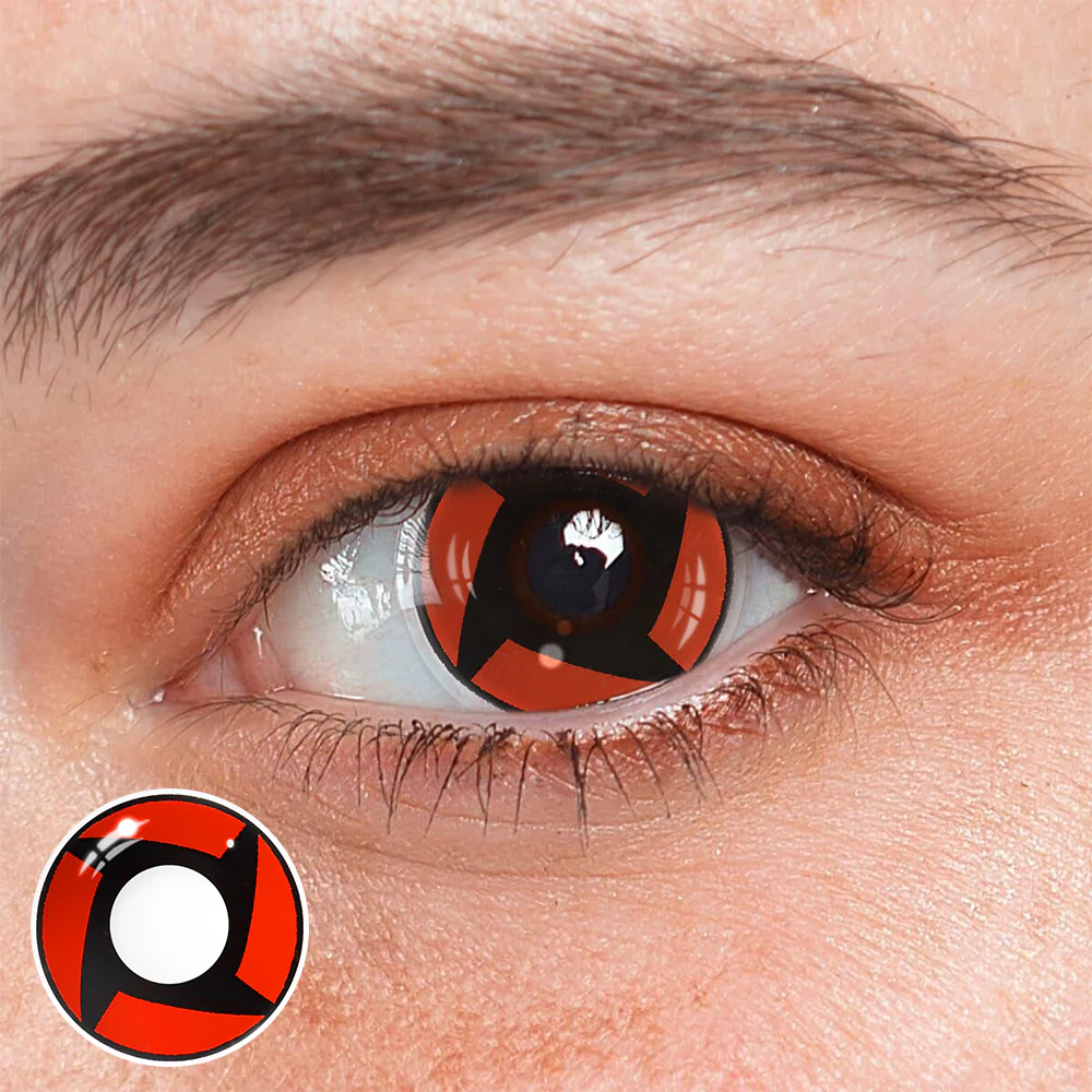 Cosplay NARUTO Uchiha Shisui Shalingan Red Prescription Colored Contact Lenses - Feixum