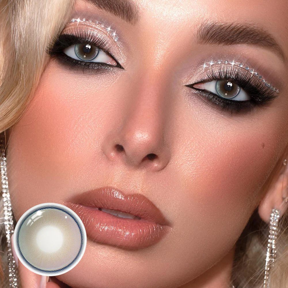 Aura Blue Colored Contact Lenses - Feixum