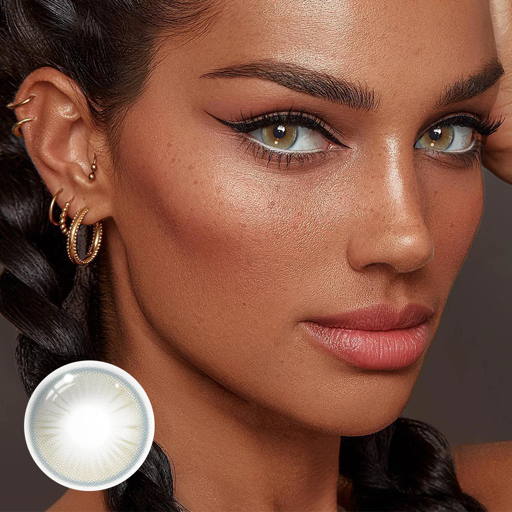 Avery Light Brown Colored Contact Lenses - Feixum