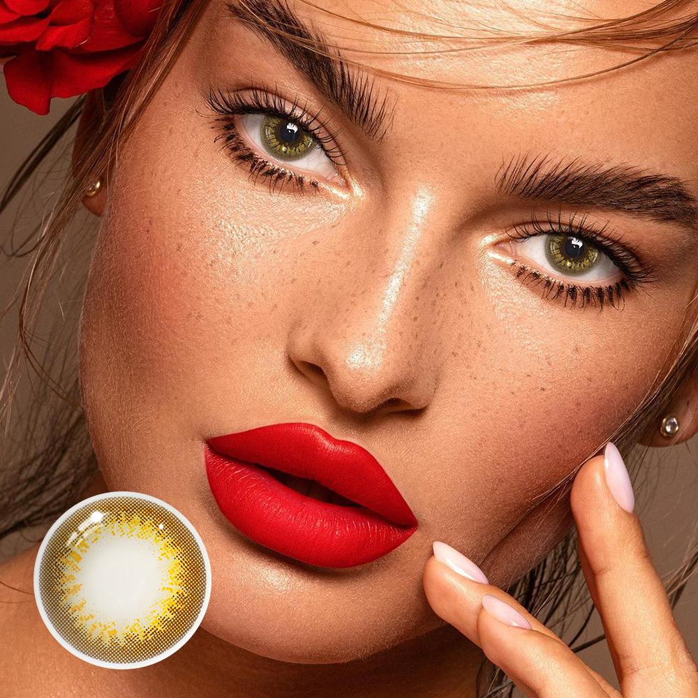 Mermaid Light Brown Colored Contact Lenses - Feixum