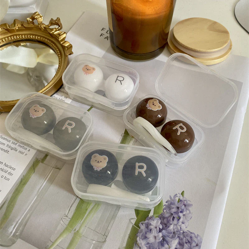 Girl Cold Style Retro Colored Contact Lens Case - Feixum