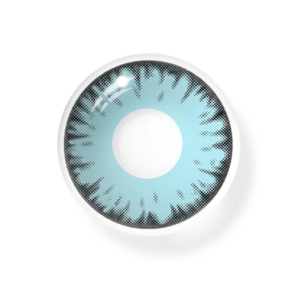 Cosplay Lucifer's Eye Blue Colored Contact Lenses - Feixum