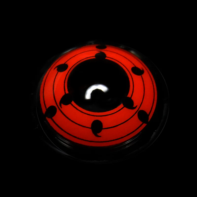 Cosplay NARUTO Innegan Red Prescription Colored Contact Lenses - Feixum