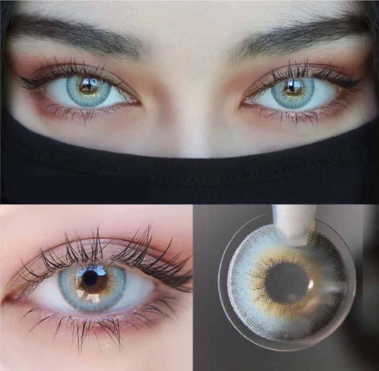 LA GIRL Blue Prescription Colored Contact Lenses - Feixum
