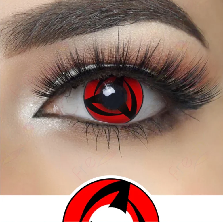 Cosplay Naruto Mangekyo Colored Contact Lenses - Feixum