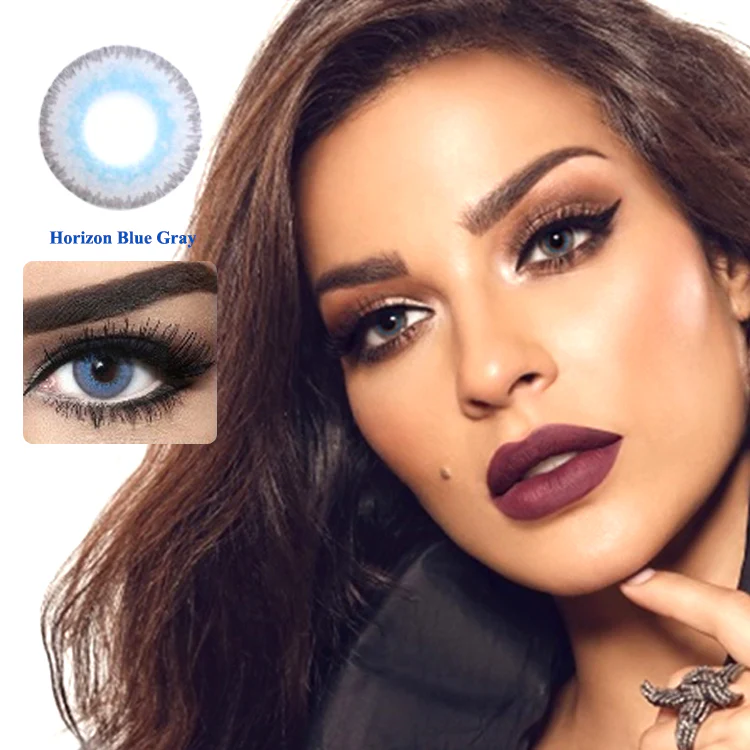 Elite Horizon Blue Gray Colored Contact Lenses - Feixum