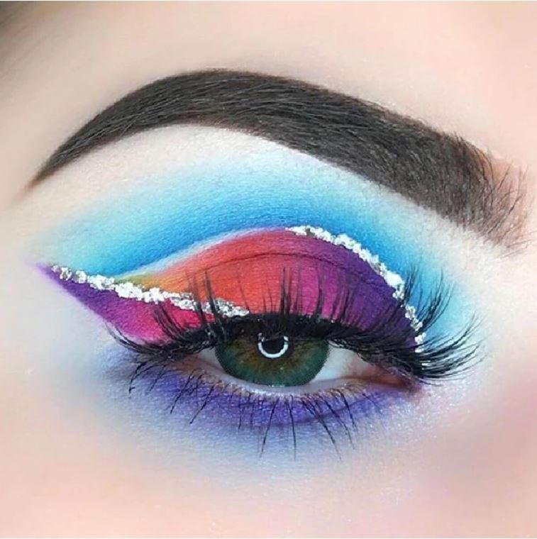 New 3-Tone Blue Green Prescription Colored Contact Lenses - Feixum