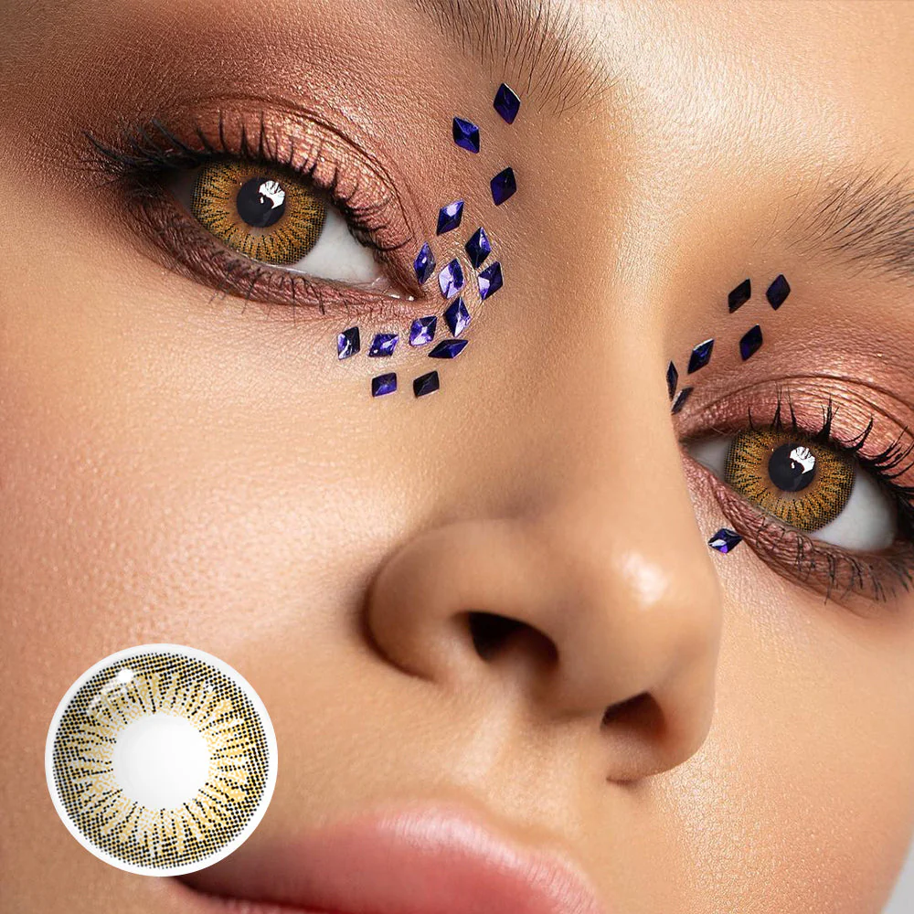 Bruna Brown Prescription Colored Contact Lenses - Feixum