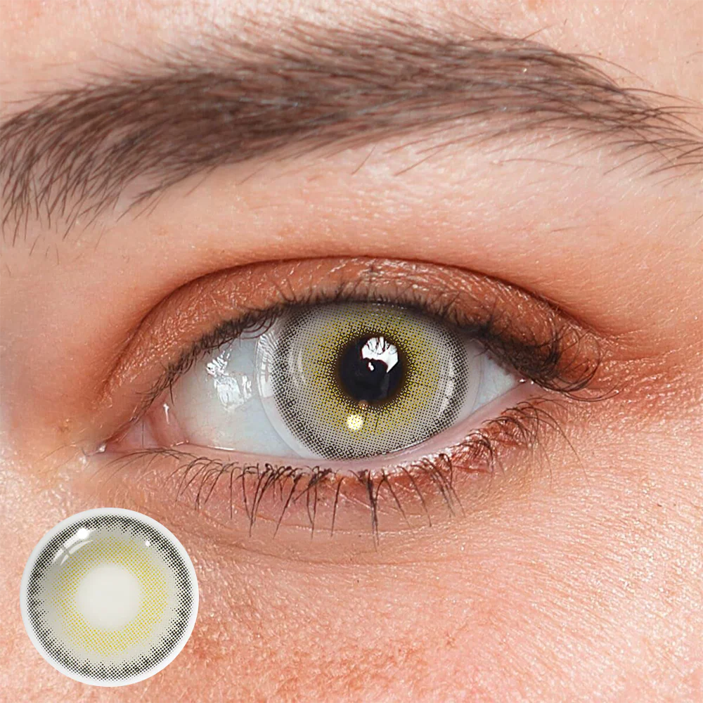 LA GIRL Grey Prescription Colored Contact Lenses - Feixum