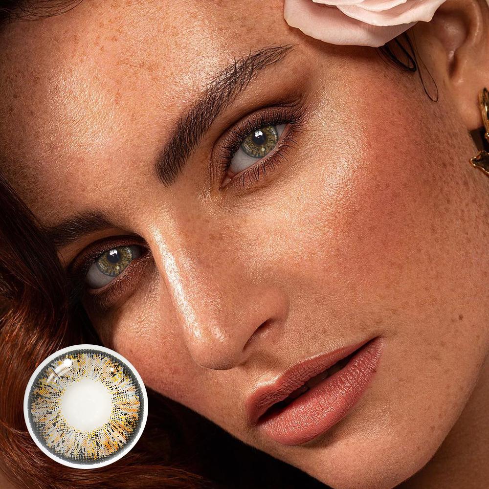 Carnelian Brown Colored Contact Lenses - Feixum