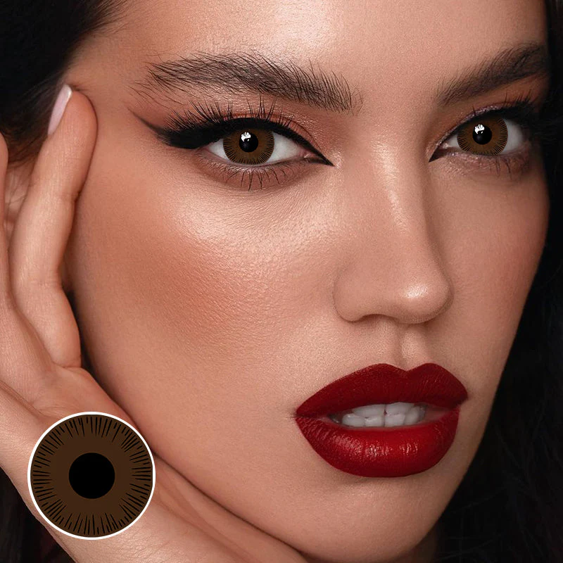 Bramble Dark Brown Prosthetic Lenses - Feixum