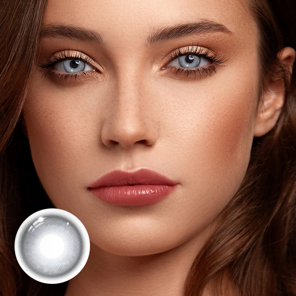 Geranium Blue Colored Contact Lenses - Feixum