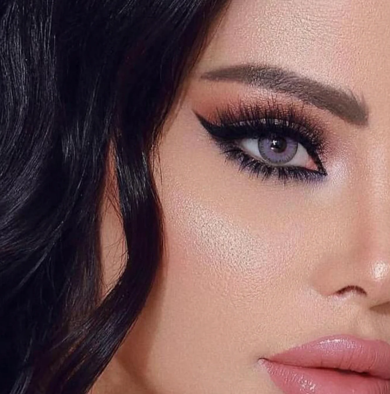 Elite LILA GRAY Colored Contact Lenses - Feixum