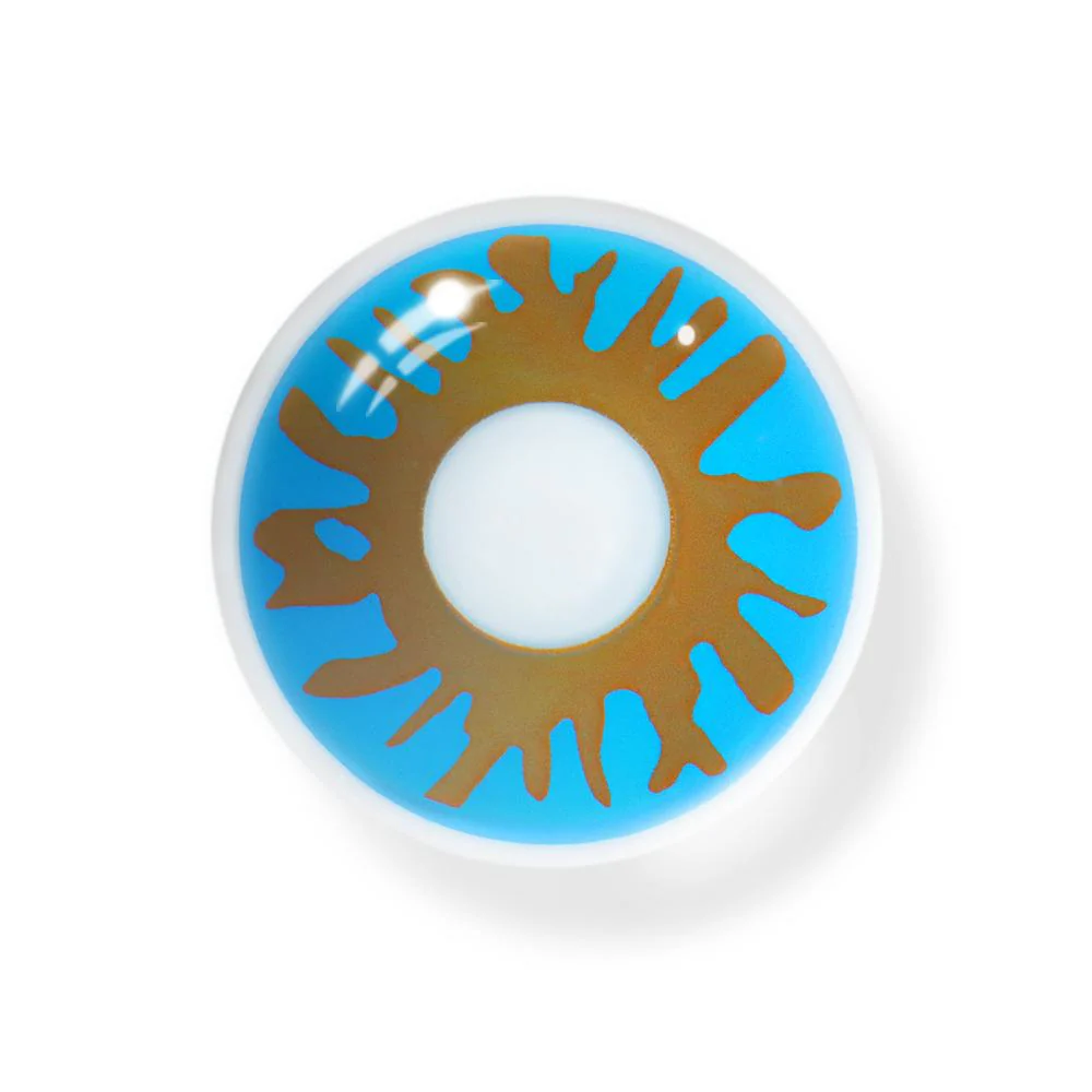 Halloween Crack Blue Colored Contact Lenses - Feixum