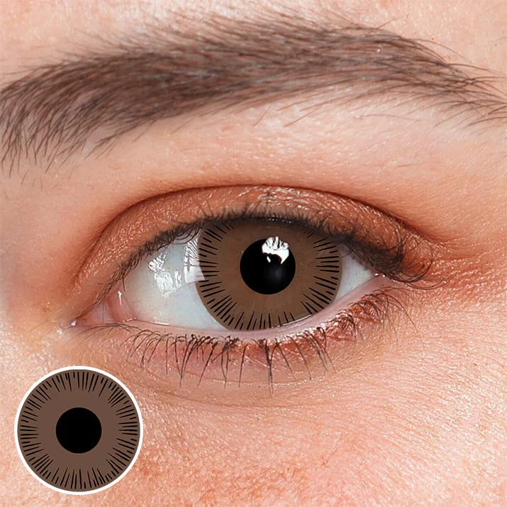 Bramble Light Brown Prosthetic Lenses - Feixum