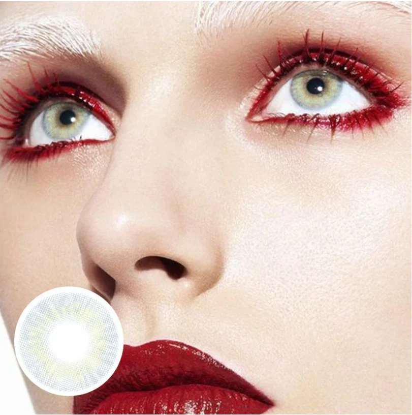 Cherry Hawaii Blue Colored Contact Lenses - Feixum