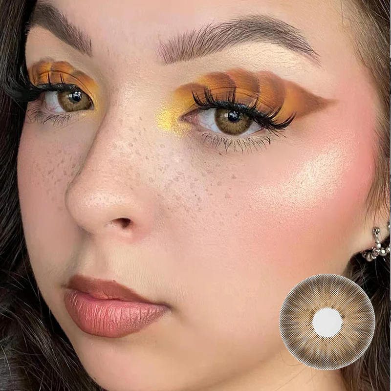 Amazonia Sahara Brown Prescription Colored Contact Lenses - Feixum