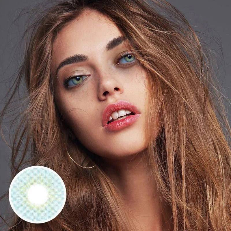 Cherry Sky Blue Colored Contact Lenses - Feixum