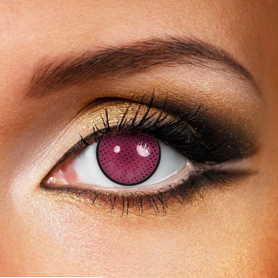 Cosplay RED MESH Colored Contact Lenses - Feixum