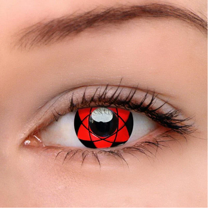 Cosplay Sharingan Red Colored Contact Lenses - Feixum