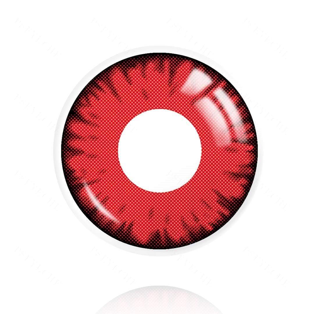 Cosplay Lucifer's Eye Red Prescription Colored Contact Lenses - Feixum