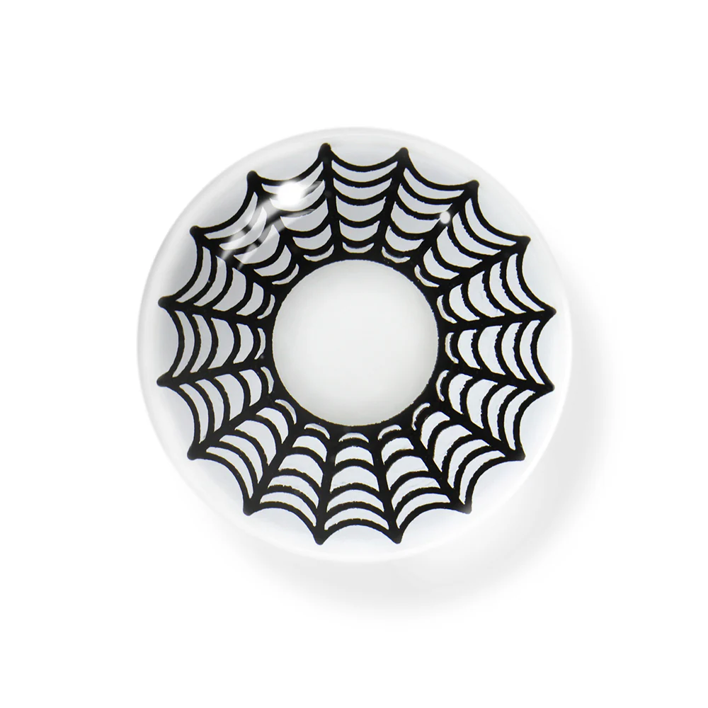 Cosplay SpiderWeb Black Colored Contact Lenses - Feixum