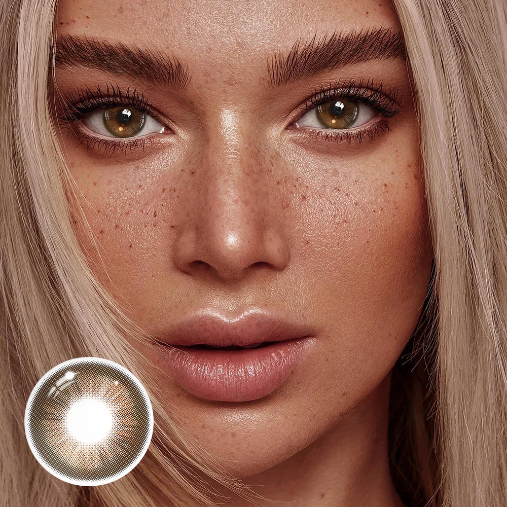 Americano Brown Prescription Colored Contact Lenses - Feixum