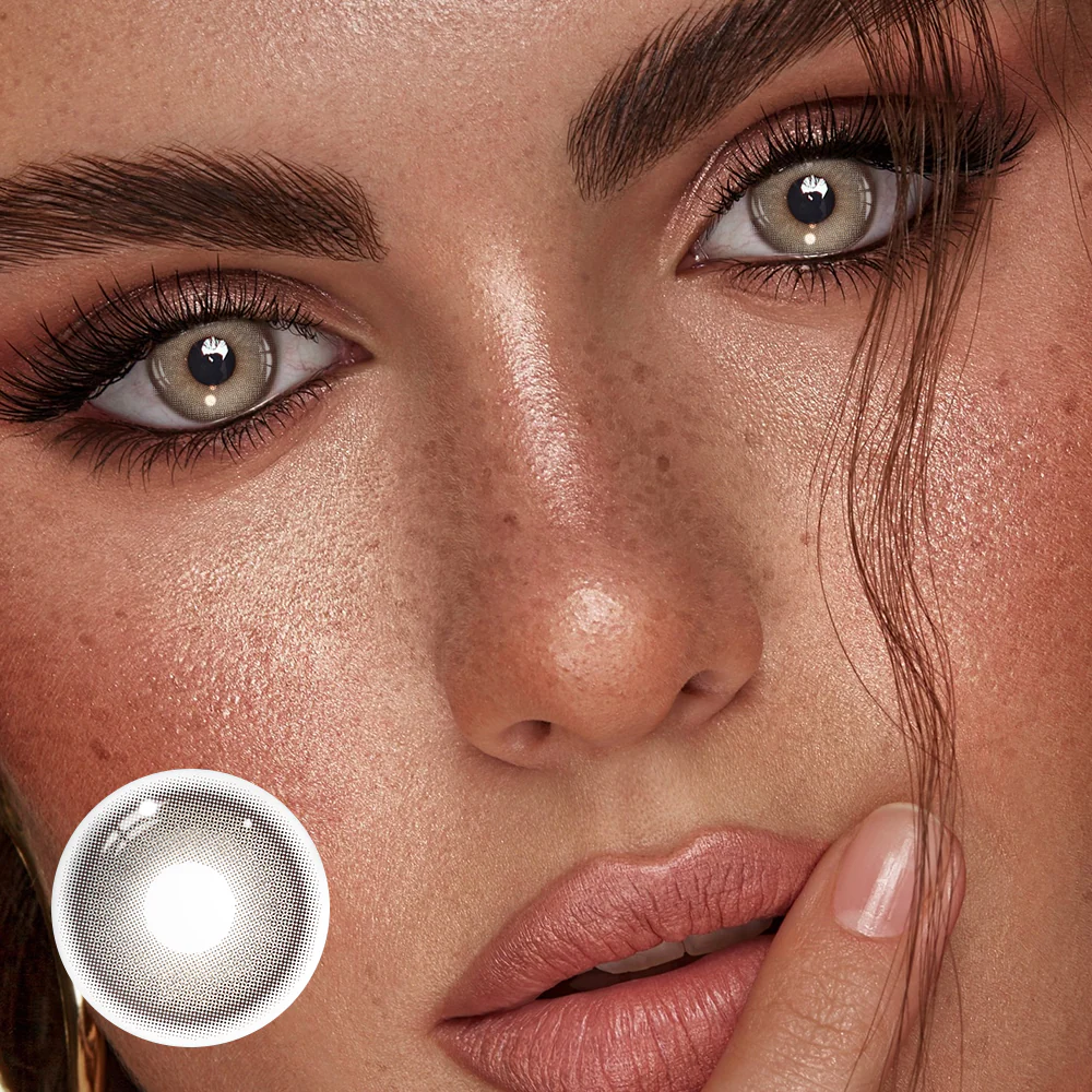 Geranium Brown Colored Contact Lenses - Feixum